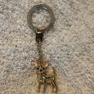 Kate Spade Gold Chihuahua Keychain Bag Charm